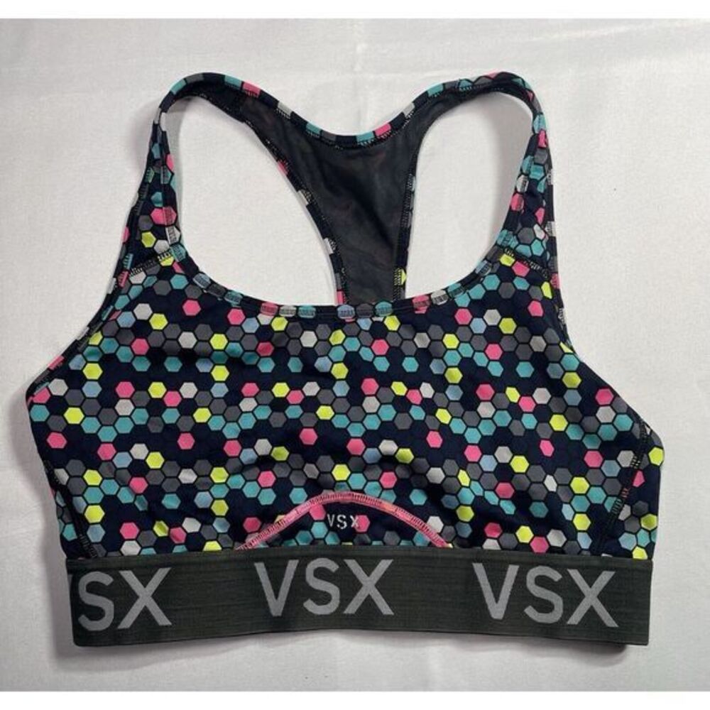 PINK by Victoria's Secret Crop Haut Court Mosaic Print Sports Bra S